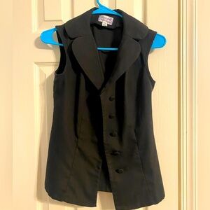 Unique Vintage Black Collard Shirt